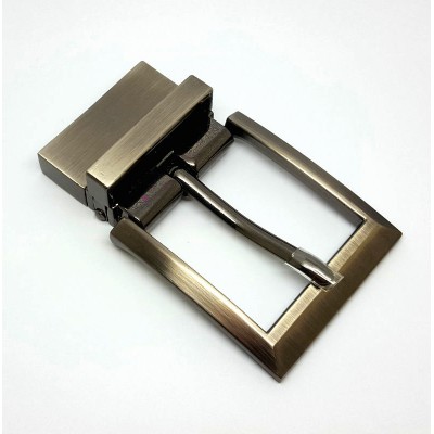 Pin Rotating Parts Alloy Gunmetal Metal Turning Man Custom Wholesale Blanks Reversible Belt Buckle